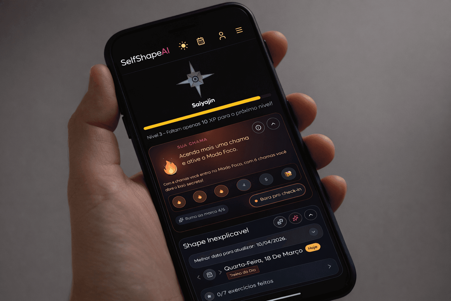 Evolução acompanhada com clareza