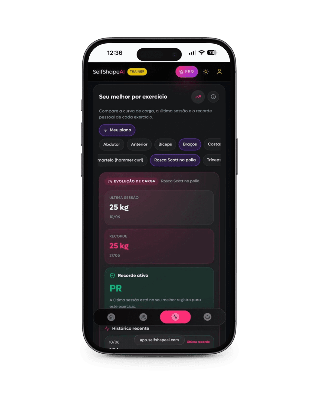 Como ficar mais forte com a SelfShapeAI: acompanhe carga, sets por semana e evolução real